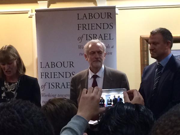 Jeremy Corbyn at the Labour Friends of Israel event. (Source: Twitter)
