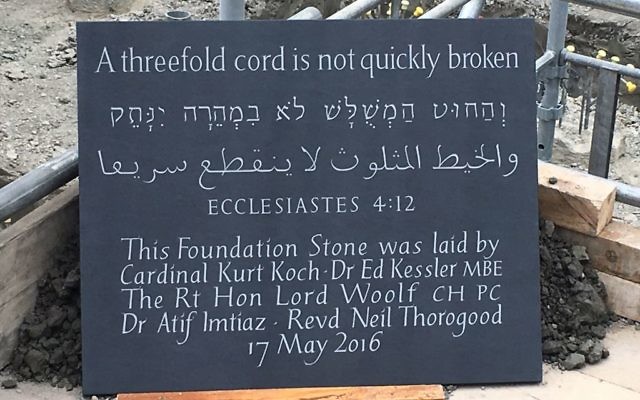The foundation stone for the Institute’s new building