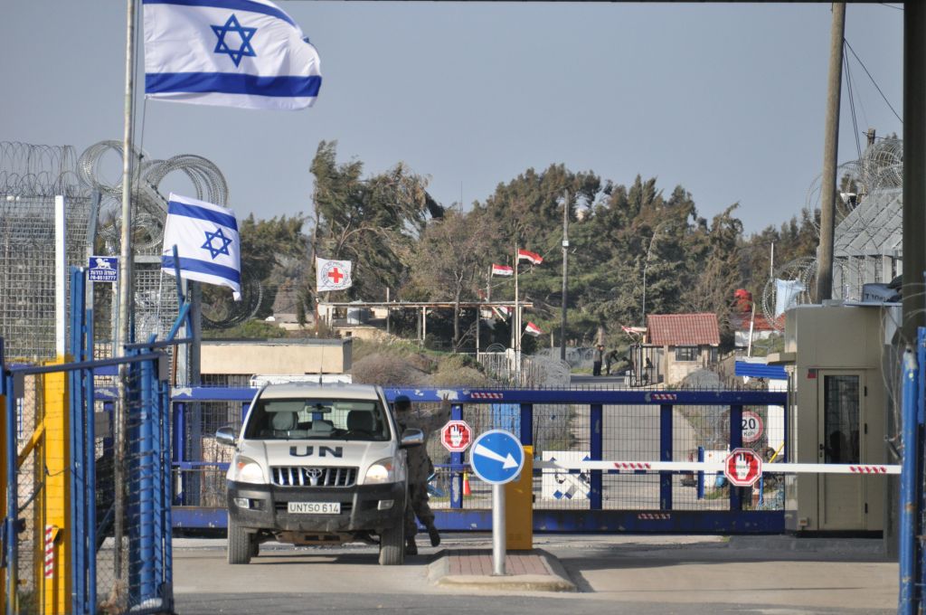 UN controlled border crossing point between Syria and Israel at the Golan Hights 
