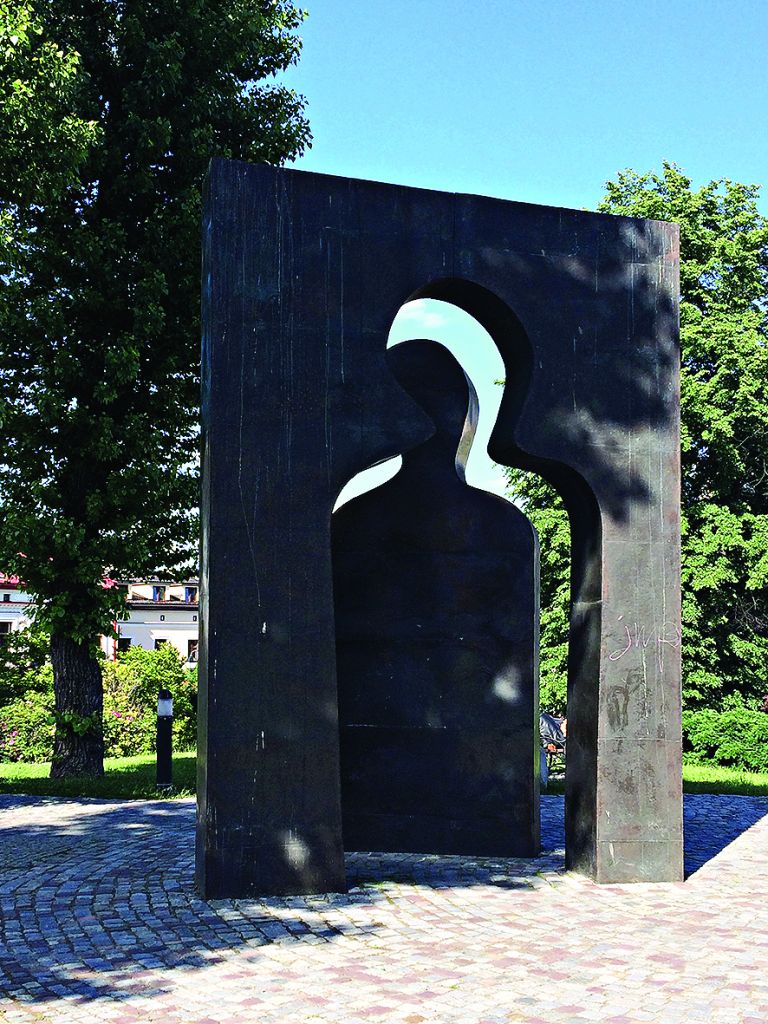 The Transgression sculpture on site of Jewish ghetto, Rzeszow