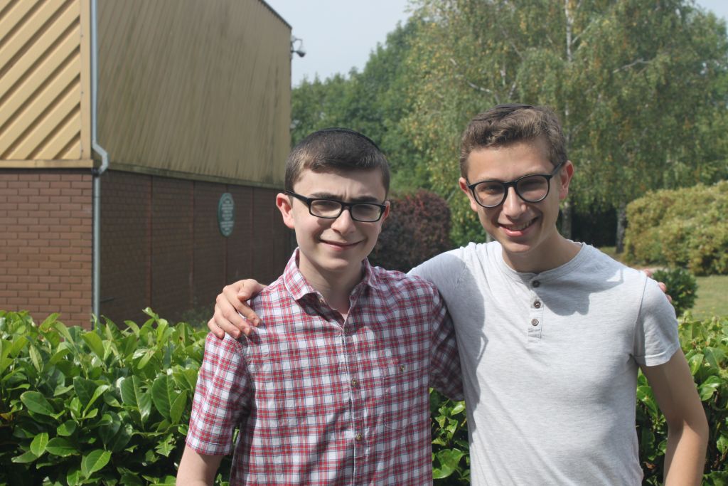 Hasmonean: Brothers Natan and Raffi Maurer Celebrating GCSE and A Level Success 