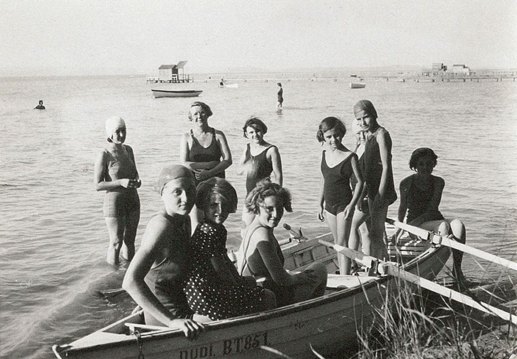 Jane Haining (back second left) during a trip to Lake Balaton with some of the girls in her care (Photo credit : Church of Scotland/PA Wire )