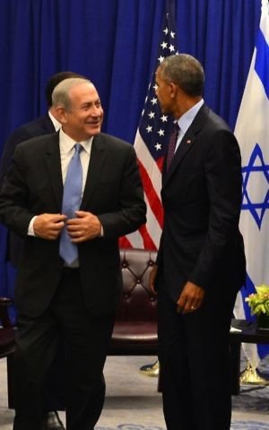 U.S. President Barack Obama meets with Israeli Prime Minister Benjamin Netanyahu in New York (Photo credit: Kobi Gideon/GPO via JINIPIX)
