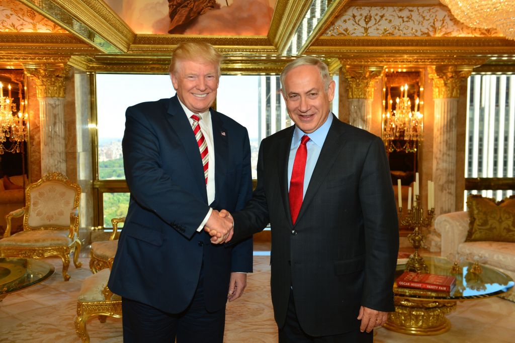 Prime Minister Benjamin Netanyahu meets with Republican Presidential candidate, Donald Trump, in New York, on September 25, 2016. Photo by Kobi Gideon/GPO via JINIPIX 
