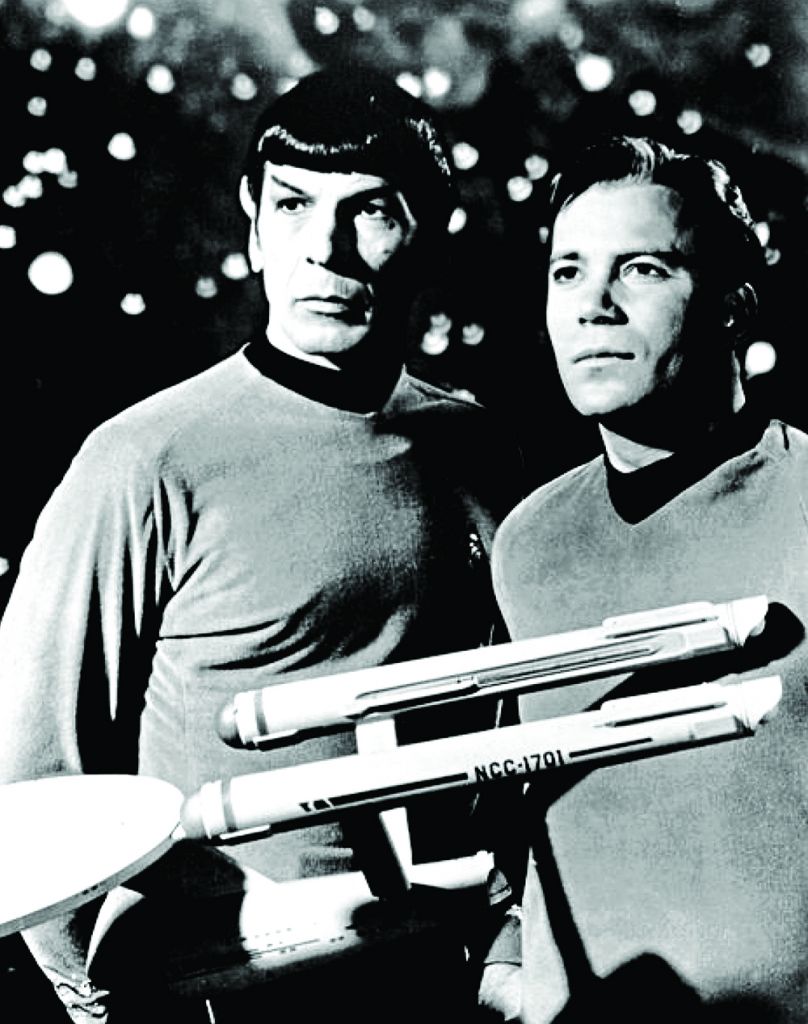 Leonard Nimoy and William Shatner in one of the first episodes in 1968
