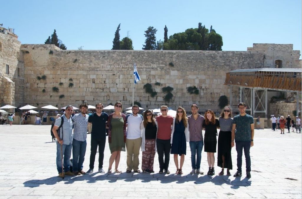 The UJS team in Israel. As a student, you can get involved in many opportunities with Jsoc and the Union of Jewish Students, including trips to Israel. 