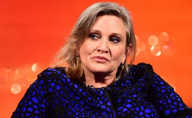 Carrie Fisher during the filming of the Graham Norton Show