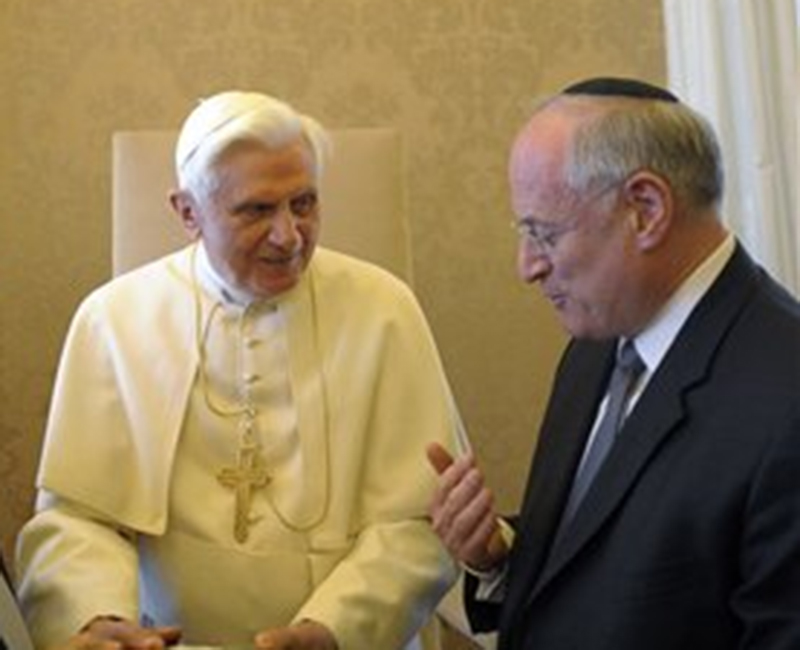 Malcolm Hoenlein with Pope Benedict XVI