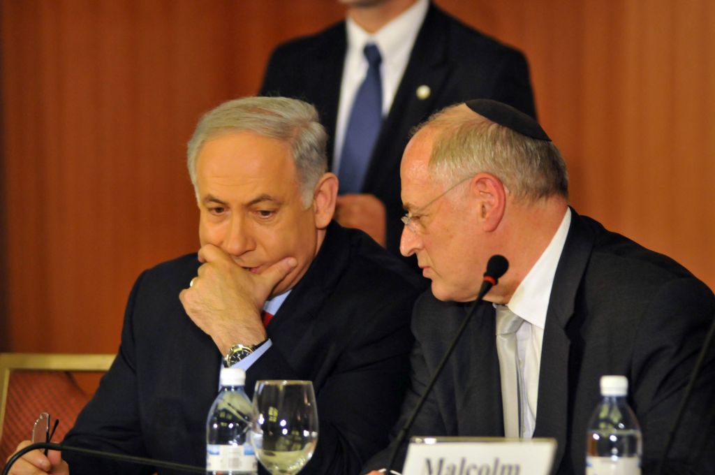 Prime Minister Benjamin Netanyahu with Malcolm Hoenlein