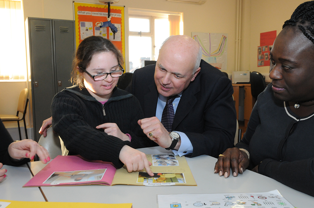 MP Iain Duncan Smith at the opening of Kisharon’s further education facility in Stamford Hill 