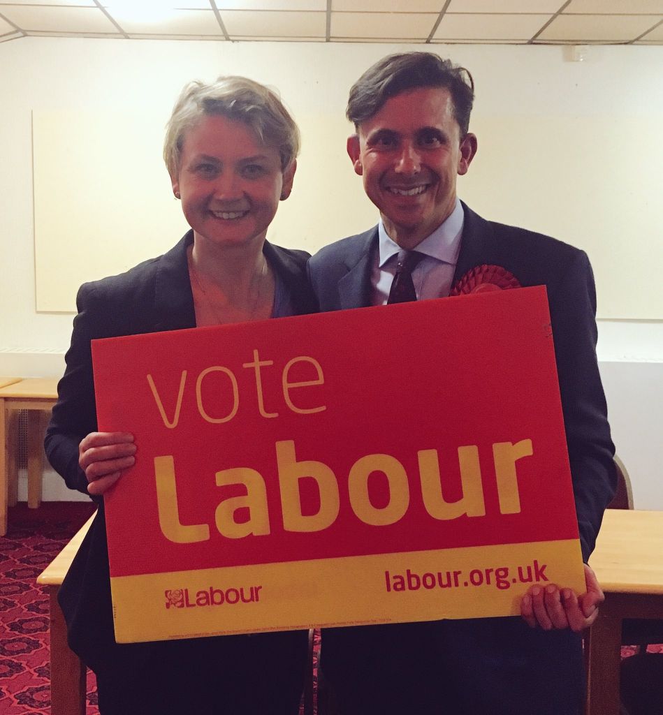 Yvette Cooper with Mike Katz