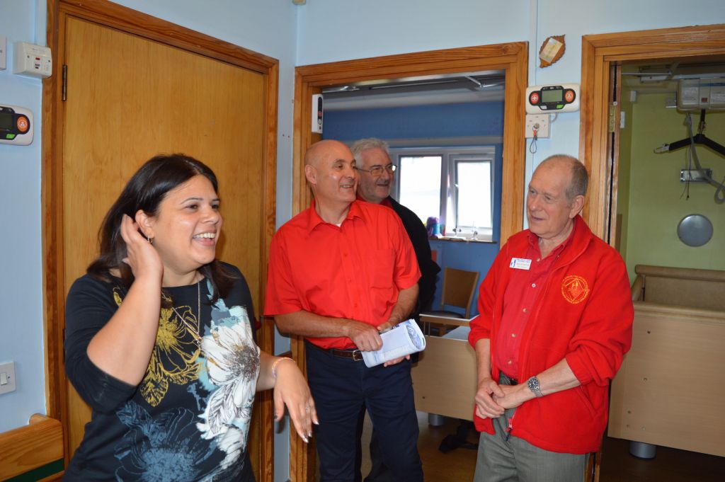 Three committee members of the LTFUC, Hon. Secretary Malcolm Shaffron, PR Raymond Levy and Appeals Officer Colin Greaves took a tour of the home on Wednesday to see what their donation had paid for, as well as taking a tour of the service and meeting home manager Annette Shimoni. 