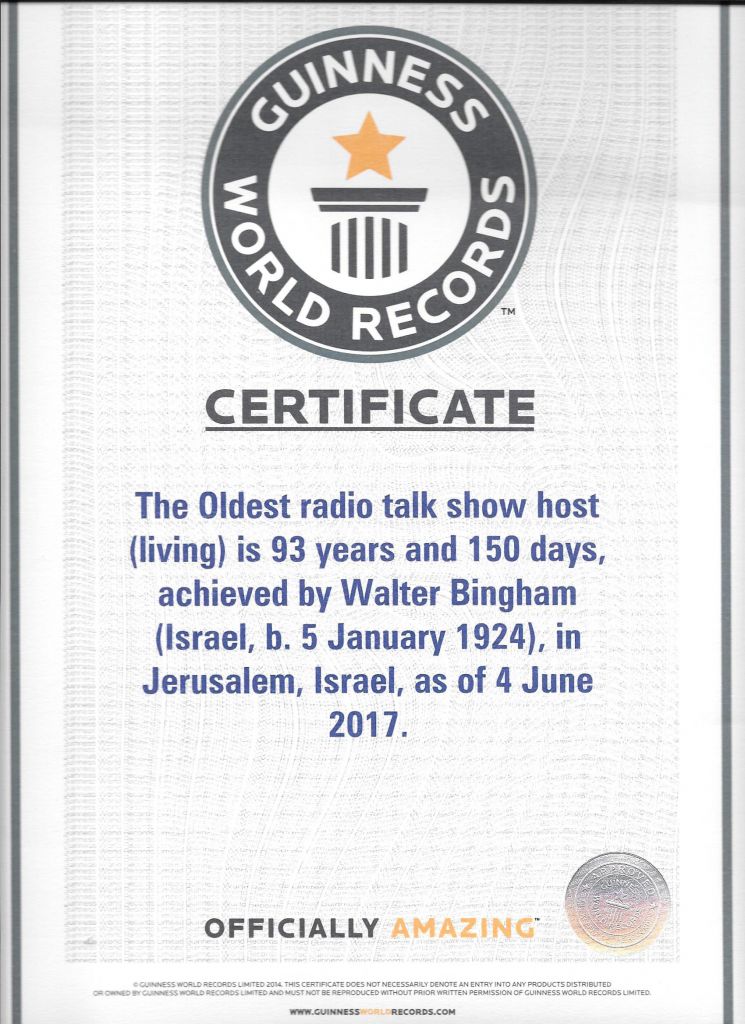 Walters Guinness Certificate