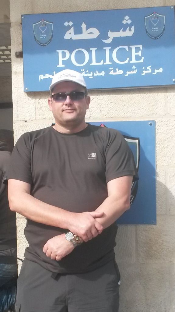 DS Richard Burgess at an Israeli police station 
