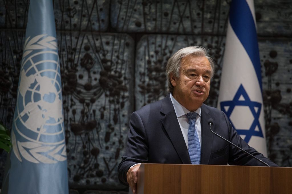Secretary general of UN, António Guterres in Jerusalem, Israel Photo by: JINIPIX 