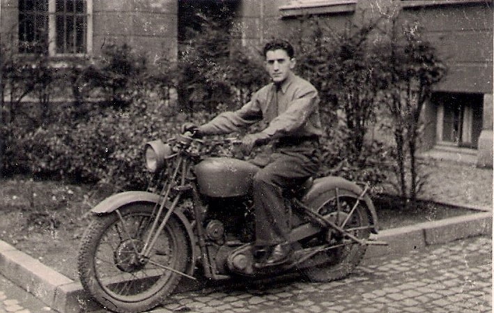 Walter Kraus in Germany shortly after the war. He worked for the British military government in Aachen, assisting in the denazification process of public workers, police officers, etc.