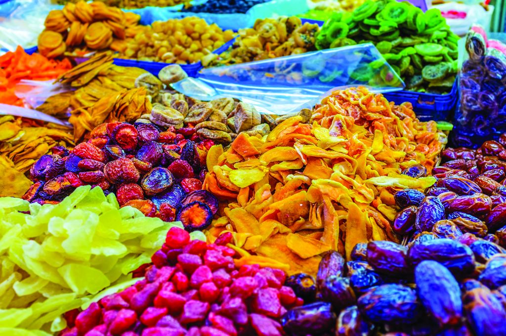 Tel Aviv's markets are full of fresh produce, including a vast array of dried fruits 