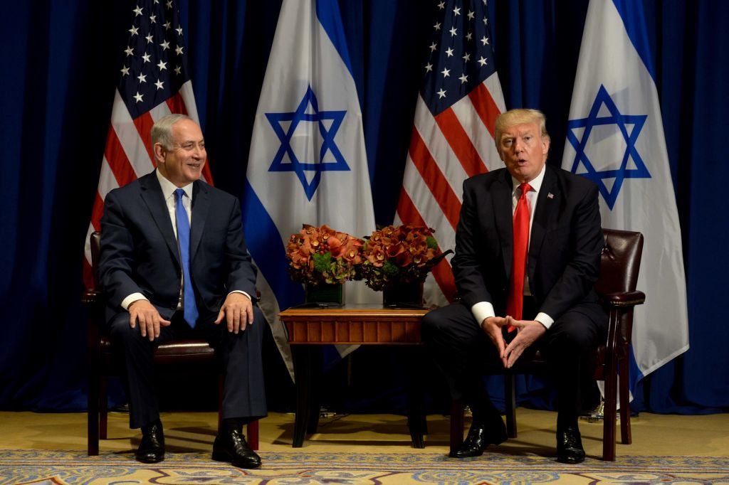 Prime Minister Benjamin Netanyahu meets with US President Donald Trump, in New York Photo by Avi Ohayon/GPO via JINIPIX 