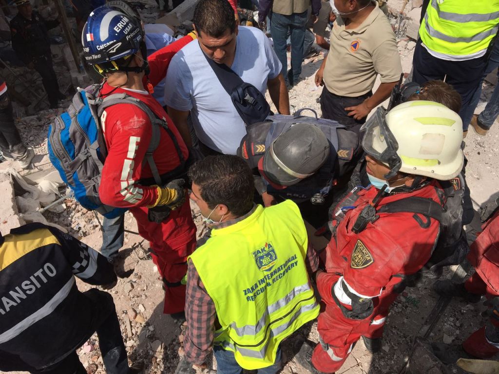 ZAKA emergency responders in Mexico following the deadly quake 