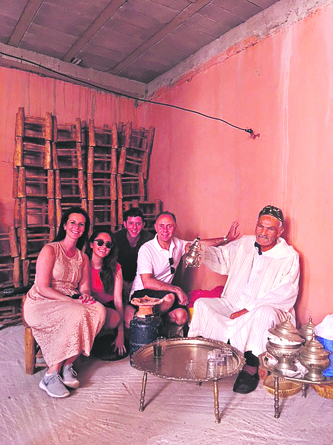 Having tea in a berber village