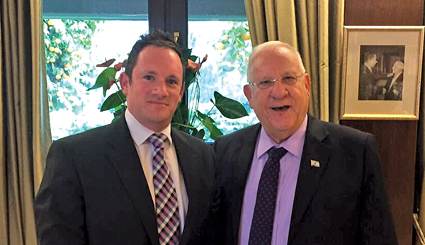 Richard Pater with President Rivlin 