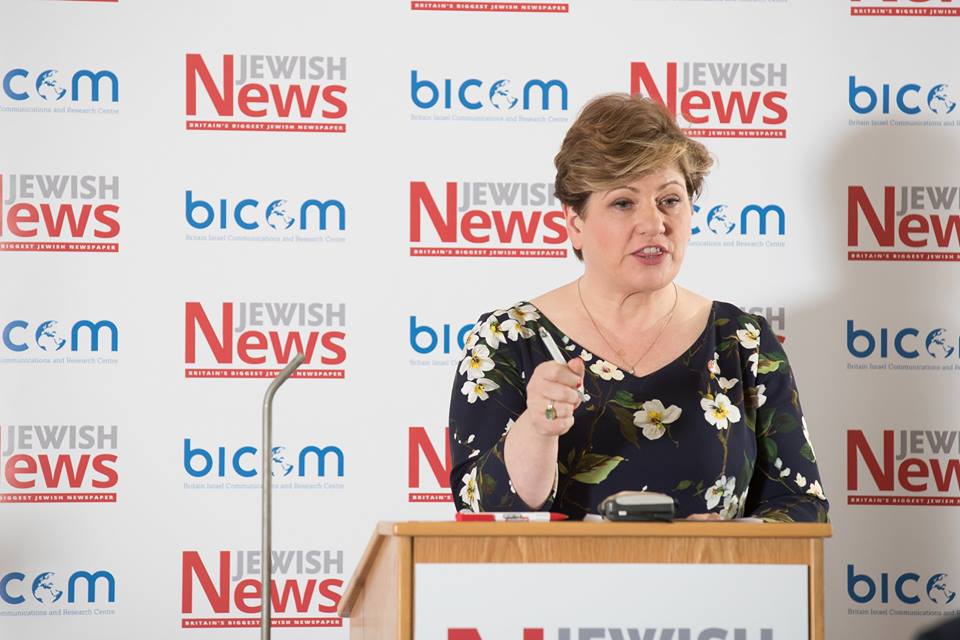 Labour MP Emily Thornberry, Shadow Secretary of State for Foreign Affairs, address the Balfour100 conference Photo credit: Marc Morris Photography 