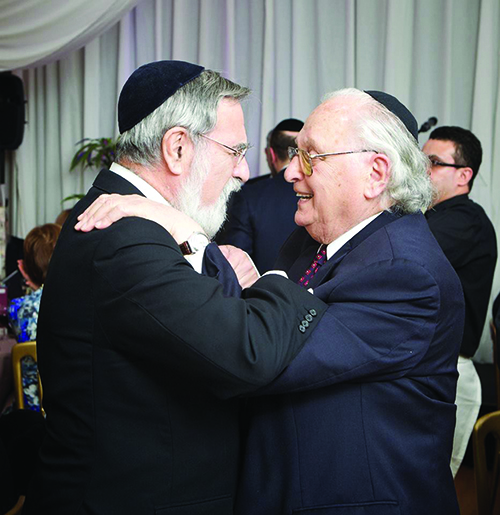 Yehuda Avner (right) with former Chief Rabbi Lord Sacks 