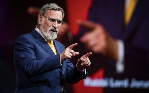 Rabbi Lord Jonathan Sacks speaks at TED2017 – The Future You, April 24-28, 2017, Vancouver, BC, Canada. Photo: Ryan Lash / TED