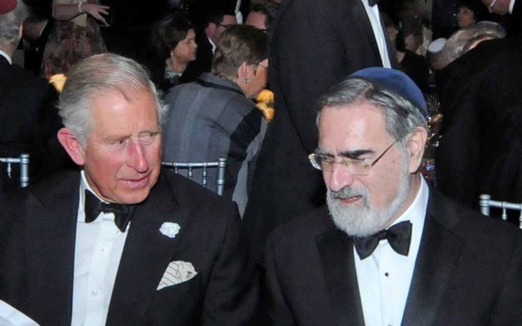 Chief Rabbi Lord Sacks in conversation with Prince Charles