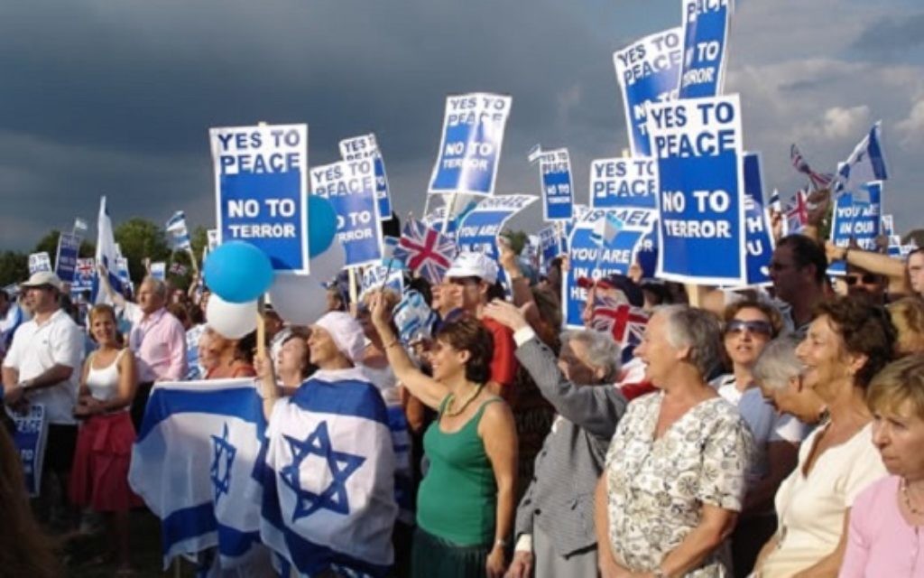 A Pro-Israel rally in London .