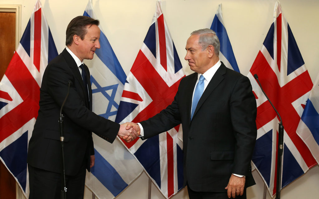 Netanyahu with Cameron at his Jerusalem office in March.