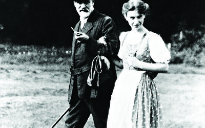 Sigmund Freud walking with his daughter  (Courtesy of Ullstein-bild-Imagno)
