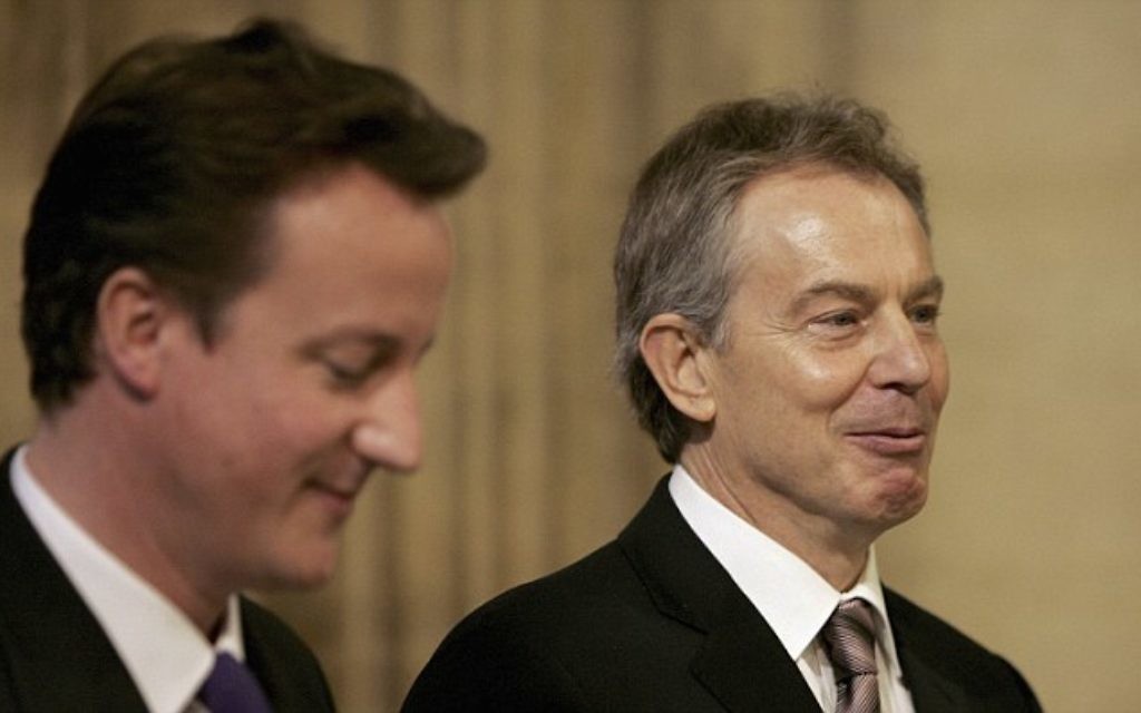 Tony Blair (R) with David Cameron, pictured in 2006.