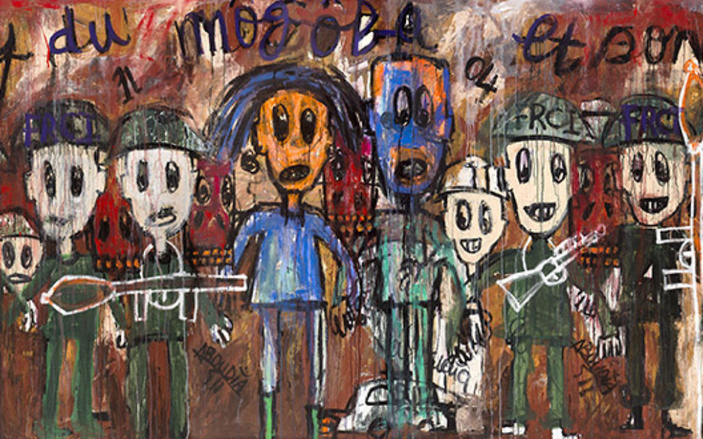Aboudia by Djoly du Mogoba, 2011. Copyright: Aboudia, 2011. Image: courtesy of the Saatchi Gallery