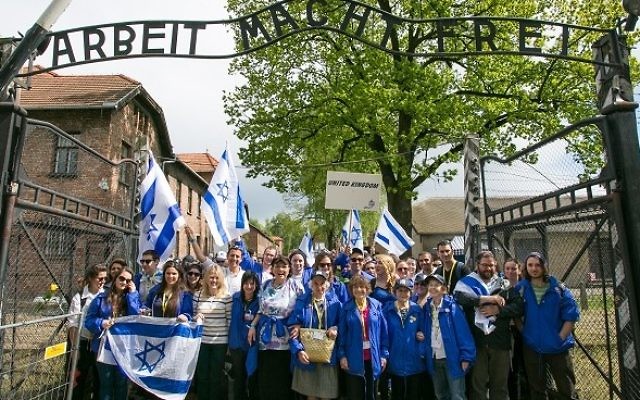 Members of the UK delegation at March of the Living in Auschwitz, 2014. 

Photo: Sam Churchill