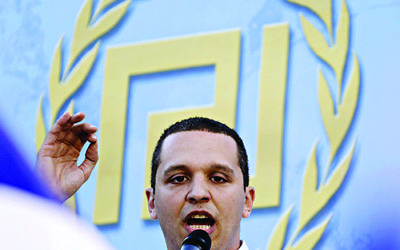 Ilias Kasidiaris, of the Greek extreme right party Golden Dawn