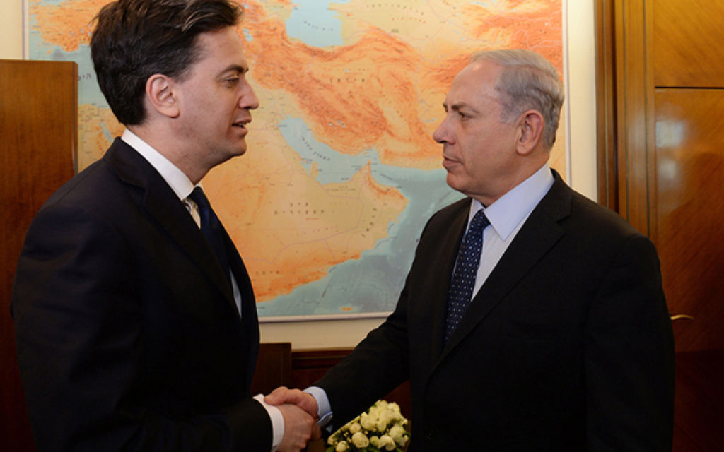 Ed Miliband with Benjamin Netanyahu in Israel earlier this year.