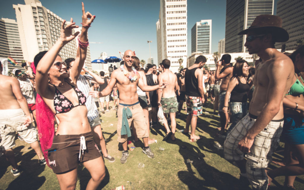 Revellers celebrate Gay Pride in Tel Aviv. Photo: Basti Hansen