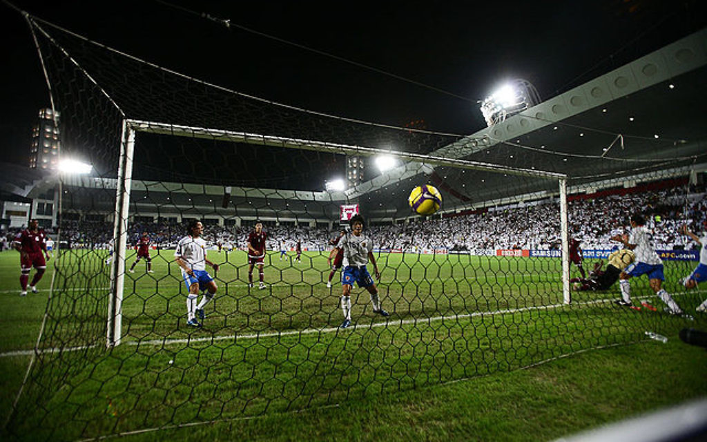 The 2010 World Cup Asian Qualifiers match between Qatar and Japan in Doha, Qatar.