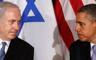 Israeli PM Benjamin Netanyahu with US President Barack Obama
