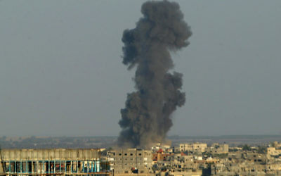 A Israeli strike on the Gaza strip during the 2014 war