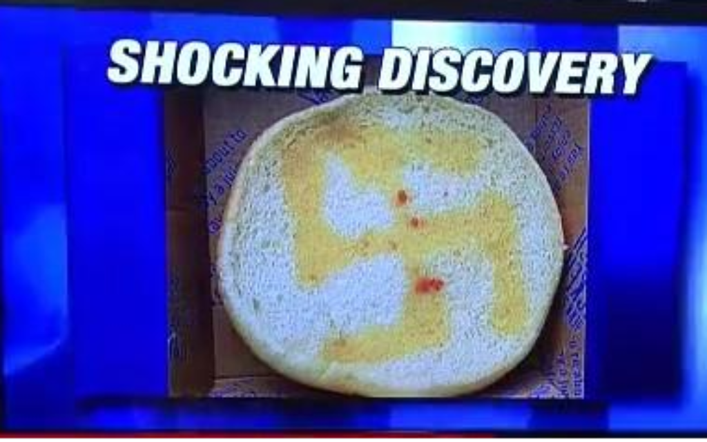 A Twitter-user took an image of the offending burger from American TV news