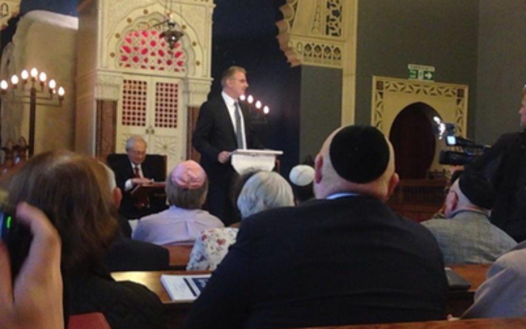 Ambassador Taub addresses Bradford Reform Synagogue