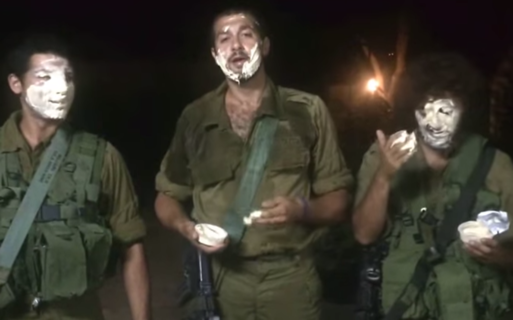 Ice Bucket what? IDF soliders smear hummus on their faces