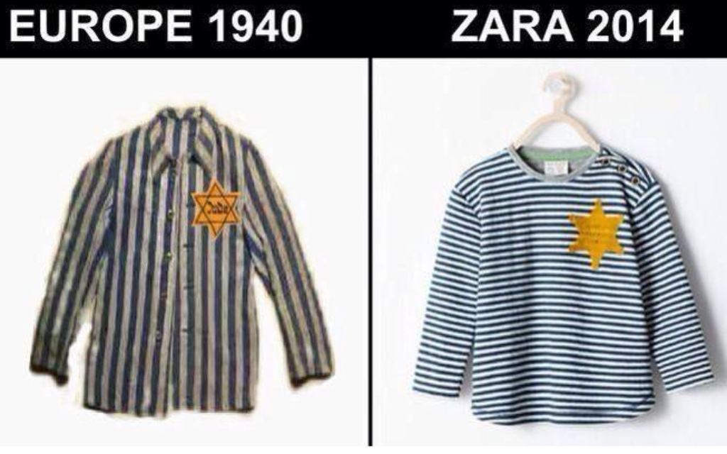Zara's kids t-shirt was the spitting image of a Jewish concentration camp uniform.