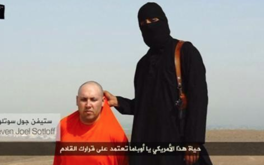 A view of the terrorist's video in which Sotloff is killed 'in revenge' for US foreign policy