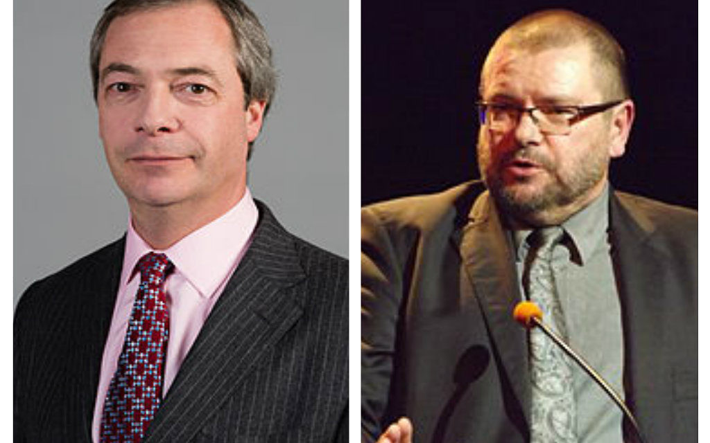 Shoulder to shoulder: UKIP's Nigel Farage and Polish MEP Robert Jarosław Iwaszkiewicz.