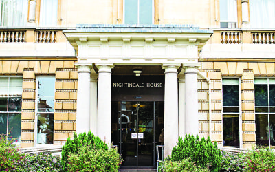 The entrance to Nightingale House