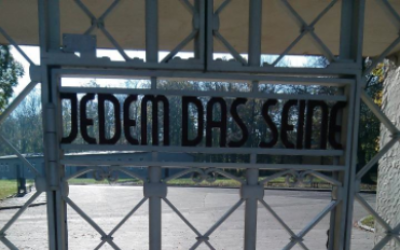 Iron gate at Buchenwald concentration camp