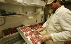 Kosher meat being prepared Kosher meat being prepared